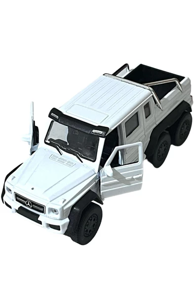 Beyaz Mercedes Pikap Oyuncak Lisanslı Diecast Metal Çek Bırak Araba ürün görseli 1