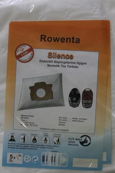 Rowenta Silence Force Süpürge Bez Toz Torbası 20 Adet - Resim 2