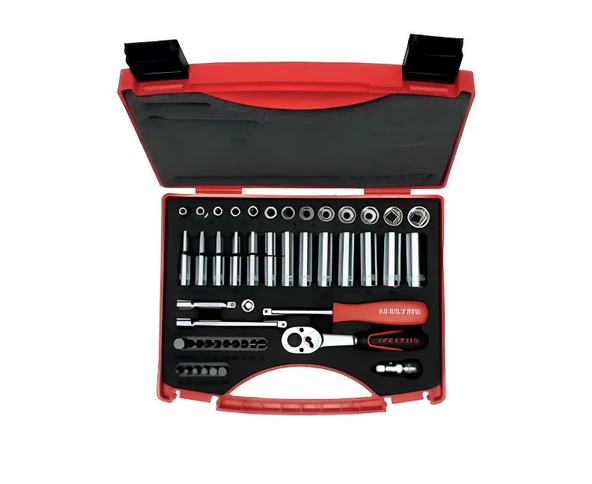 İzeltaş 1/4 Altı Köşe Lokma Anahtar ve Bits Set 48 Parça ürün görseli 1