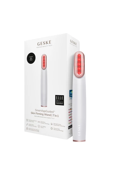 GESKE Titreşimli Döner Başlıklı Led Terapili Cilt Sıkılaştırıcı Yüz Bakım Cihazı Rotatable Head Skin Firming Wand ürün görseli 1
