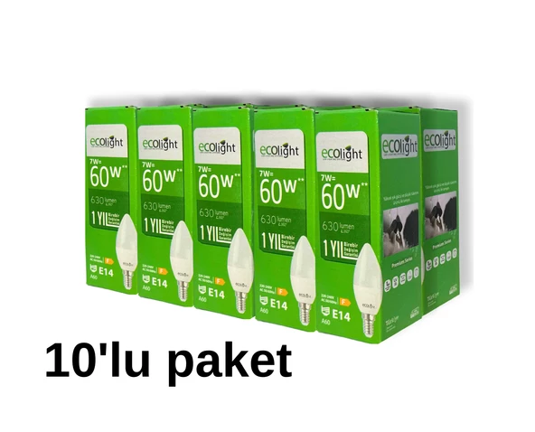 7 W BEYAZ E14 Led Ampul A++ - Resim 3