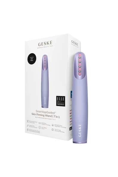 GESKE Titreşimli Kırmızı Led Terapili Sıkılaştırıcı Yüz Bakım Cihazı Skin Firming Wand ürün görseli 1