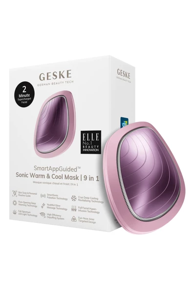 GESKE Titreşimli Soğutma ve Isıtmalı Led Terapili Yüz Maskesi Bakım Cihazı Sonic Warm Cool Mask ürün görseli 1