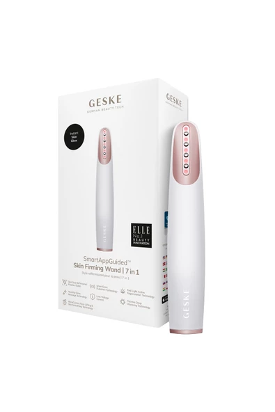 GESKE Titreşimli Kırmızı Led Terapili Sıkılaştırıcı Yüz Bakım Cihazı Skin Firming Wand ürün görseli 1