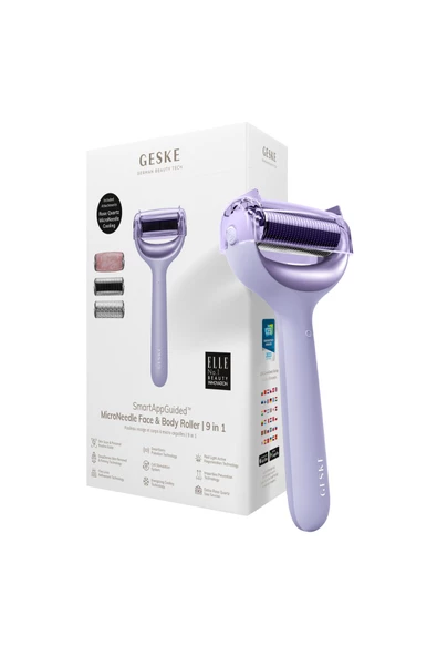 GESKE Mikro İğneli Buz Başlığı Pembe Kuvars Başlıklı Dermaroller MicroNeedle Face Body Roller ürün görseli 1