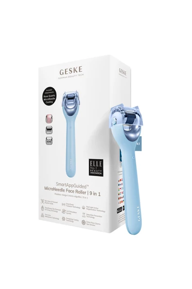 GESKE Mikro İğneli Buz Başlıklı Peme Kuvars Başlıklı Dermaroller Cihaz MicroNeedle Face Roller ürün görseli 1