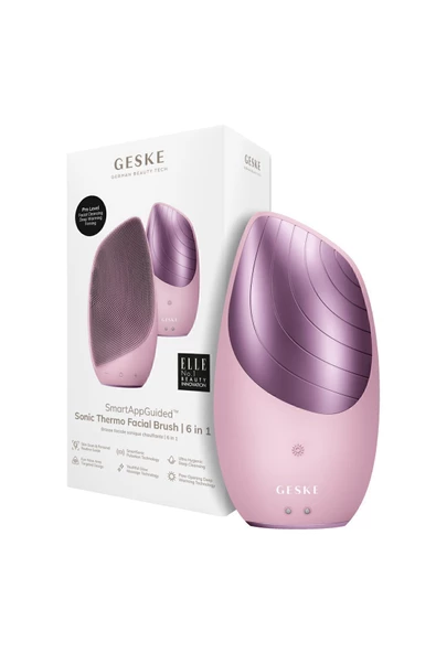 GESKE Titreşimli Yüz Temizleme ve Isılı Masaj Cihazı Sonic Thermo Facial Brush ürün görseli 1