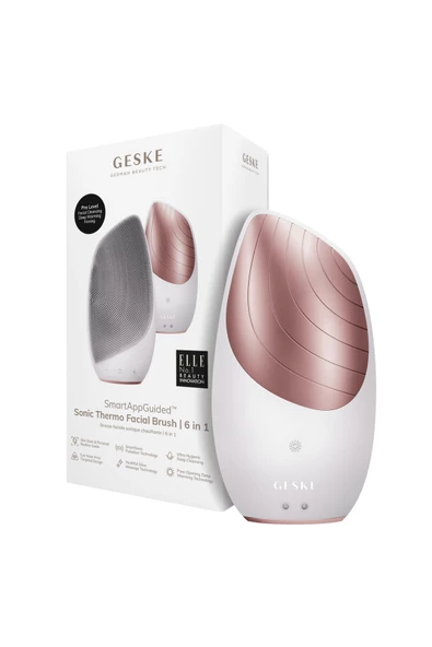 GESKE  Titreşimli Yüz Temizleme ve Isılı Masaj Cihazı Sonic Thermo Facial Brush ürün görseli 1