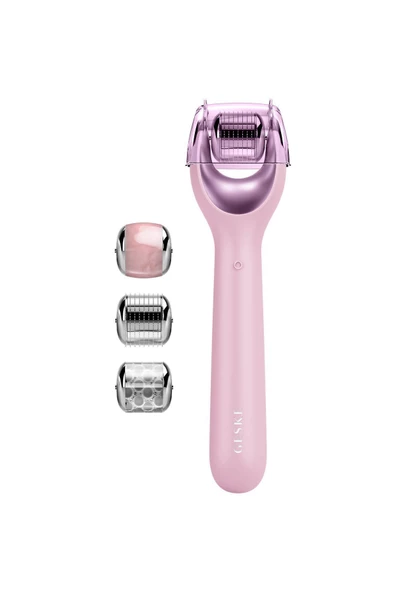 Geske Dermaroller Bakım Cihazı (Mikro İğneli, Buz Başlığı, Pembe Kuvars Başlıklı) MicroNeedle Face Roller ürün görseli 1