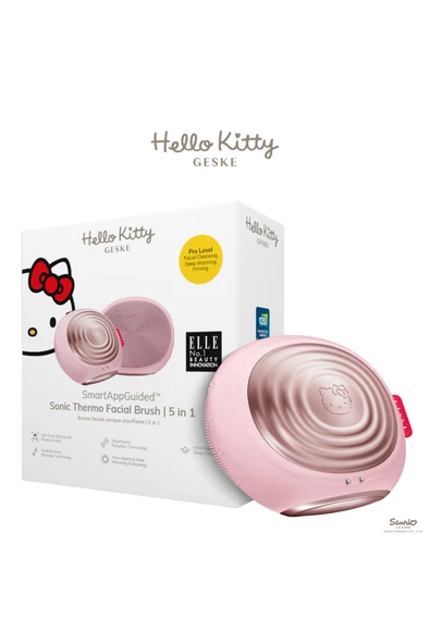 GESKE Hello Kitty Titreşimli Yüz Temizleme ve Isılı Masaj Cihazı Sonic Thermo Facial Brush ürün görseli 1