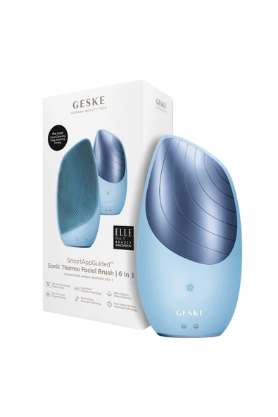 GESKE  Titreşimli Yüz Temizleme ve Isılı Masaj Cihazı Sonic Thermo Facial Brush ürün görseli 1