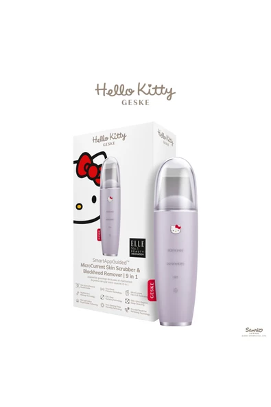 GESKE Hello Kitty Micro akım  Siyah Nokta Temizleme Cihazı MicroCurrent Skin Scrubber Blackhead Remover ürün görseli 1