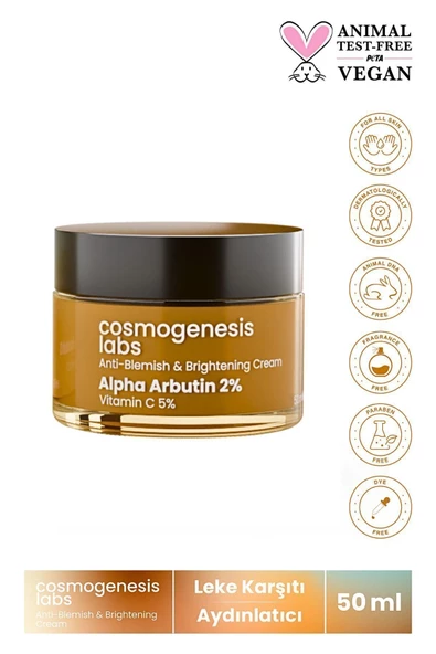 Cosmogenesis Leke Karşıtı C Vitaminli Leke Kremi 50ml Vegan Aydınlatıcı ürün görseli 1