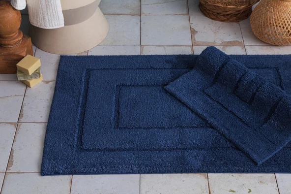 APRİCİTAS 2 Lİ BANYO PASPASI FRAME NAVY ürün görseli 1