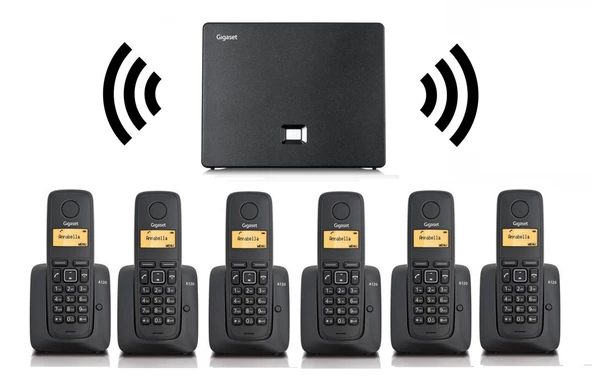 Gigaset 6 Dahili Dect Telsiz Kablosuz Telefon Santrali Beyaz ürün görseli 1