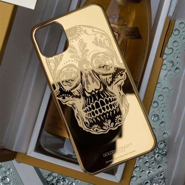 Apple iPhone 12 Pro Max Kuru Kafa Gold Kılıf - Resim 3