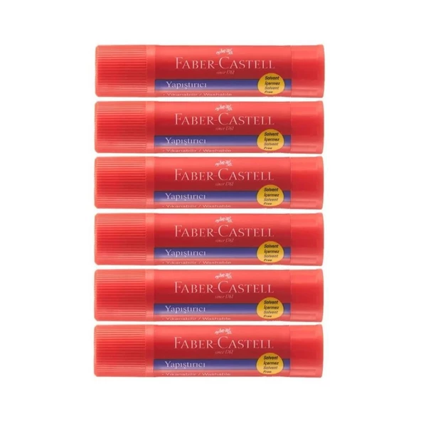 Faber Castell Stick Yapıştırıcı 10 Gram - 6 Adet ürün görseli 1