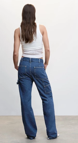 Mango Carpenter kargo jean - Resim 2