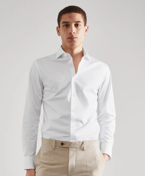Mango Slim fit pamuklu gömlek ürün görseli 1