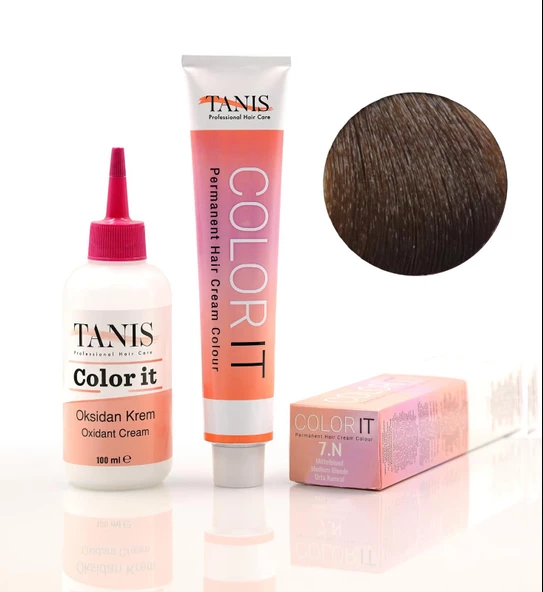 TANİS COLOR-IT (100 ML) Permanent Saç Boyası 7N (Orta Kumral) ürün görseli 1