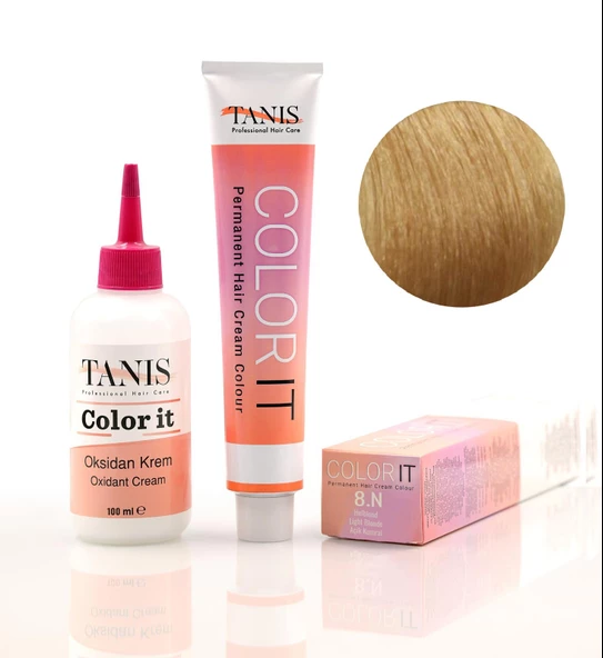 TANİS COLOR-IT (100 ML) Permanent Saç Boyası 8N (Açık Kumral) ürün görseli 1