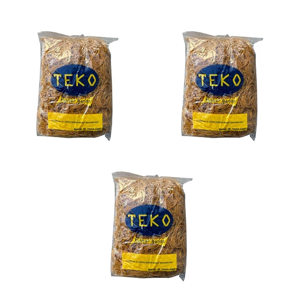 Teko AAA Kauçuk Ambalaj Paketleme Lastiği - Çap : 70 mm. Kalınlık:1,5 mm - 1000 Gr.lık 3 Paket ürün görseli 1