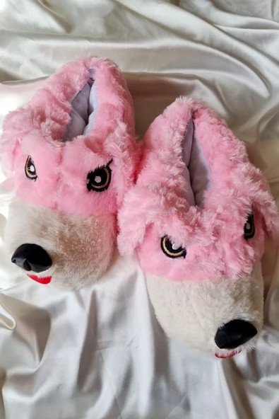 Köpek Figürlü Peluş Panduf Ev Pandufu Unisex ürün görseli 1