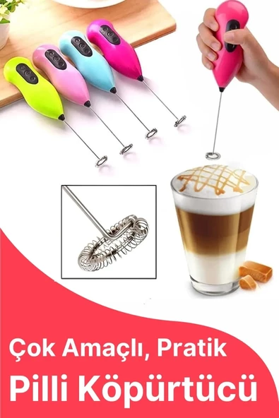 Premium Kalite Pratik Pilli Mini Mikser Kahve Ve Süt Köpürtücüsü Yumurta Çırpıcı Mikser ürün görseli 1