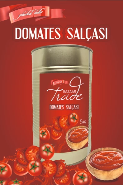 Trade Bazaar Gaziantep Güneş Kurusu Domates salçası 5 kg-ANNELERİMİZİN YAPTIĞI GİBİ!!!! ürün görseli 1