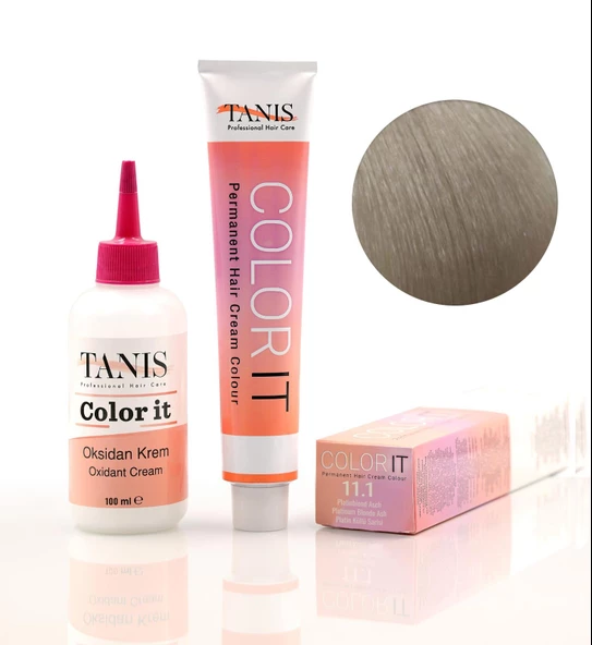TANİS COLOR-IT (100 ML) Permanent Saç Boyası 11.1 (Platin Küllü Sarısı) ürün görseli 1