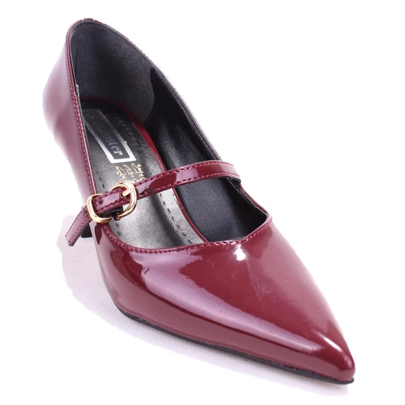 Dagoster DZA07-389100 Bordo Rugan Stiletto Topuklu Kadın Ayakkabı ürün görseli 1