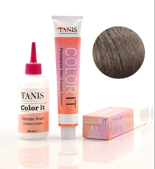 TANİS COLOR-IT (100 ML) Permanent Saç Boyası 8.1 (Açık Küllü Kumral) ürün görseli 1