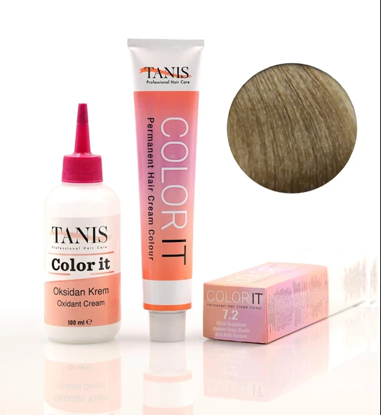 TANİS COLOR-IT (100 ML) Permanent Saç Boyası 7.2 (Orta Küllü Kestane) ürün görseli 1