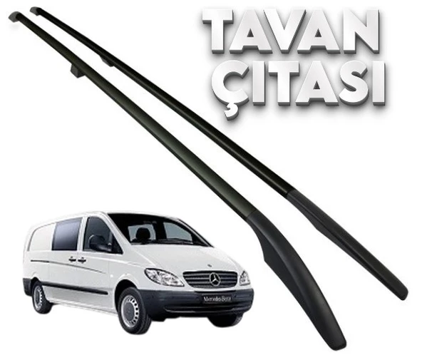 VİTO EXTRA UZUN ŞASE TAVAN ÇITASI SİYAH RENK 2003 2004 2005 2006 2007 2008 2009 ürün görseli 1