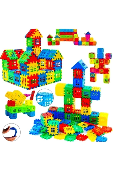 Oyuncak Puzzle 3d Yapı Tasarım Blokları 64 Parça Eğitici Zeka Geliştirici Set 64 Parça Puzzle ürün görseli 1