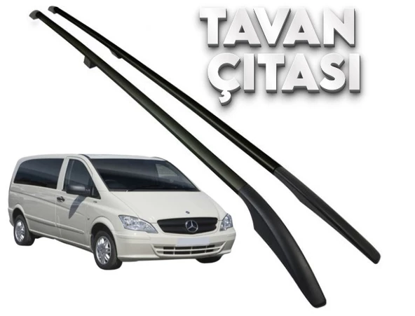VİTO EXTRA UZUN ŞASE TAVAN ÇITASI SİYAH RENK 2010 2011 2012 2013 2014 ürün görseli 1