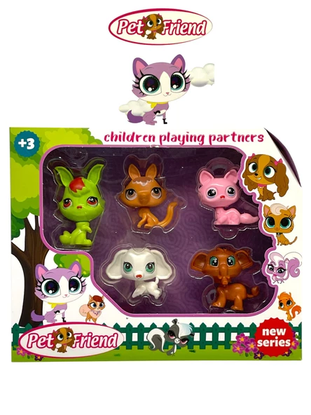 Miniş Oyuncak Karakterleri Littlest Pets Shop 5 'li Miniş Ailesi ürün görseli 1