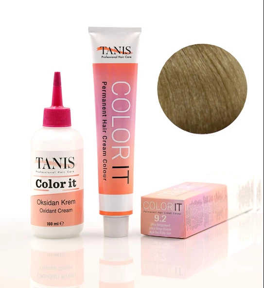 TANİS COLOR-IT (100 ML) Permanent Saç boyası 9.2 (Açık Bej Küllü Sarı) ürün görseli 1
