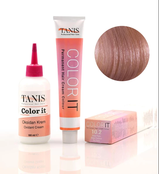 TANİS COLOR-IT (100 ML) Permanent Saç boyası 10.2 (Bej Platin) ürün görseli 1