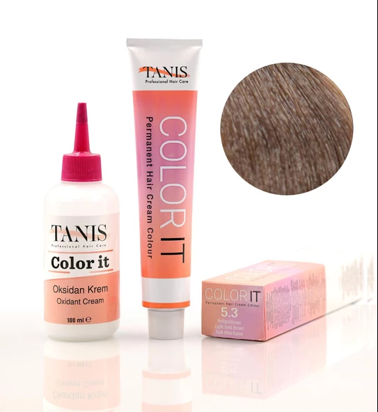 TANİS COLOR-IT (100 ML) Permanent Saç boyası 5.3 (Açık Altın Kahverengi) ürün görseli 1