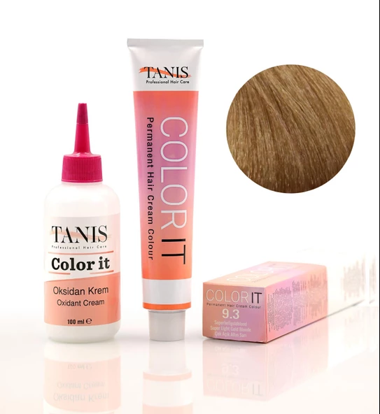 TANİS COLOR-IT (100 ML) Permanent Saç boyası 9.3 (Süper Hafif Altın Sarışın) ürün görseli 1