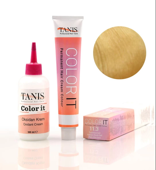 TANİS COLOR-IT (100 ML) Permanent Saç boyası 11.3 (Platin Altın Sarışın) ürün görseli 1