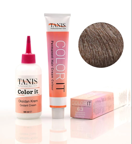 TANİS COLOR-IT (100 ML) Permanent Saç boyası 6.3 (Koyu Altın Sarışın) ürün görseli 1