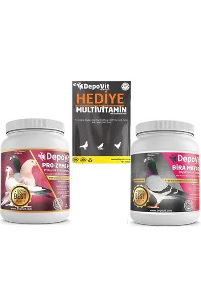 2'Lİ DESTEK SETİ (HEDİYELİ ÜRÜN) DEPOVİT BİRA MAYASI+DEPOVİT PROZYME F5 PROBİYOTİK VE MULTİENZİMLER ürün görseli 1
