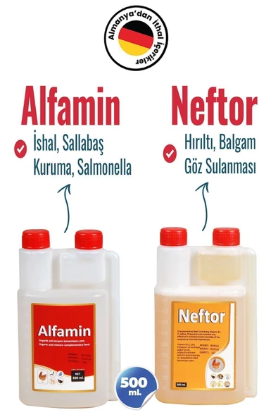 2li Set Kuşlar Alfamin Ishal 500 Ml + Neftor Hırıltı Seti (500 Ml) ürün görseli 1