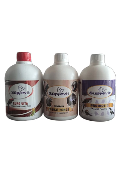 3 Lü Süprevit Set - Euro Vita-Enerji Force-Probiotic 500 ML ürün görseli 1