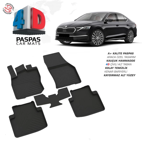 Skoda Octavia 4D Havuzlu Paspas 2020 Model Ve Sonrası ürün görseli 1