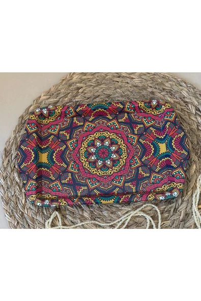 Çini/Mandala Temalı Mini Sunum Tepsisi - 1 Adet - Resim 2