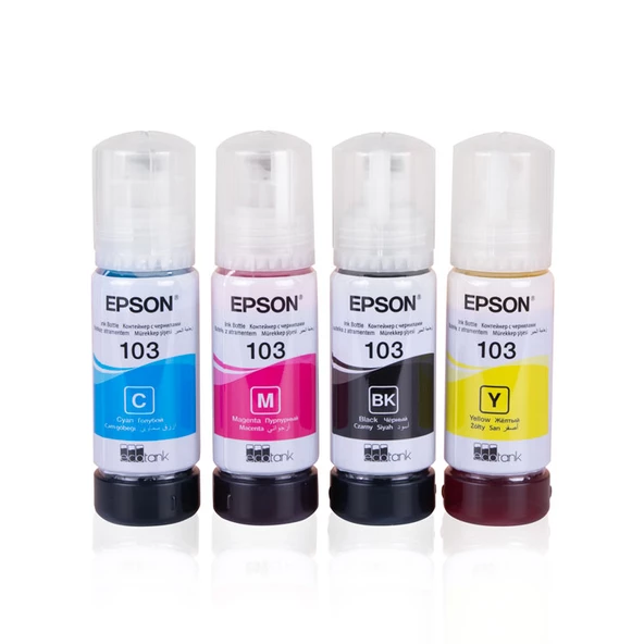 Epson 103 EpsonEcoTank L3160 Muadil Mürekkep Seti - Resim 2