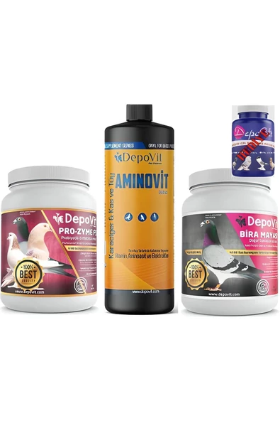 Depovit Power Set - PROZYME-BİRA MAYASI-AMİNOVİT-YAVRU HAPI ürün görseli 1